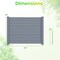 Outdoor Privacy Fence Panels No-Dig 3-Panel Set with Metal Ground Stakes